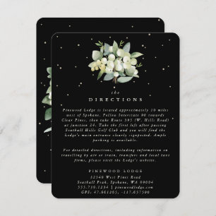 Black Snowberry+Eucalyptus Bouquet Directions Enclosure Card