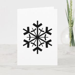 Black Snowflake Holiday Card