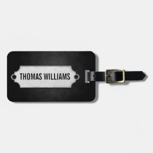 black soft texture with metal tag