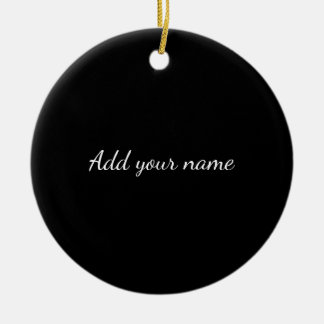 Black solid add name text message here throw pillo ceramic tree decoration