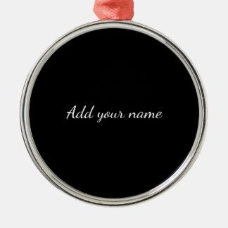 Black solid add name text message here throw pillo metal tree decoration