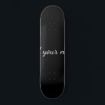 Black solid add name text message here throw pillo skateboard<br><div class="desc">Design</div>