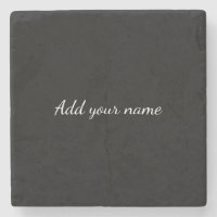 Black solid add name text message here throw pillo