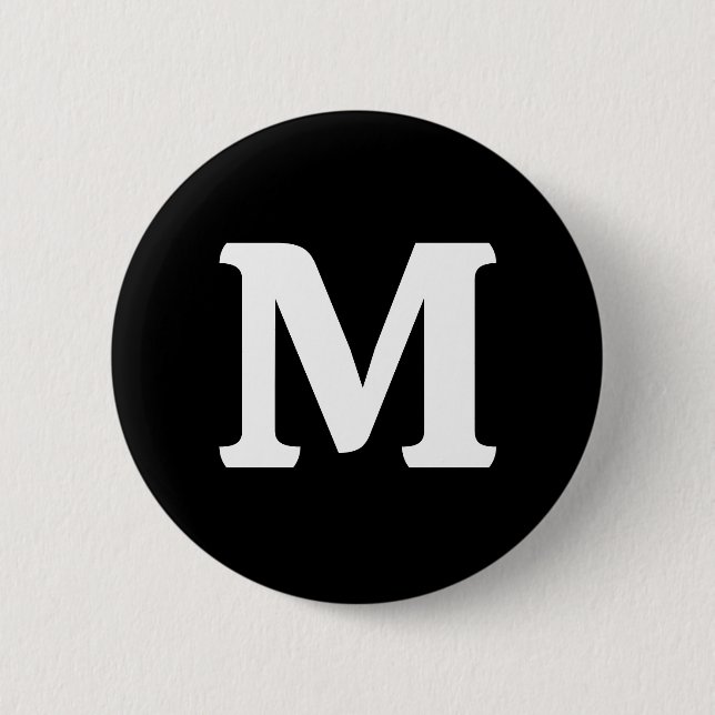 Black Solid Colour 6 Cm Round Badge (Front)