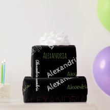 Black Solid Colour Bright Green Pink White Custom