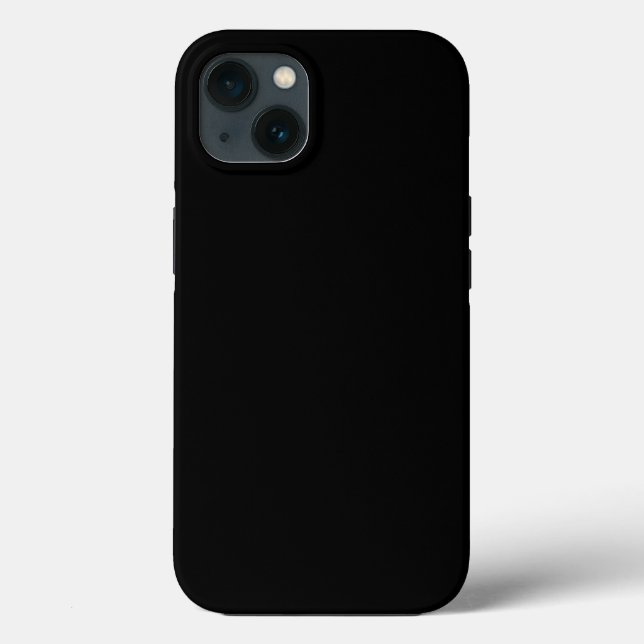 Black Solid Colour Case-Mate iPhone Case (Back)