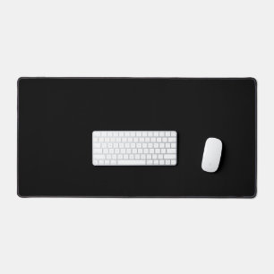 Black Solid Colour Desk Mat