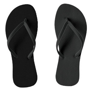 Black Solid Colour Jandals