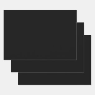 Black (solid colour)   wrapping paper sheet