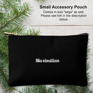 Black - Solid Small Accessory Pouch