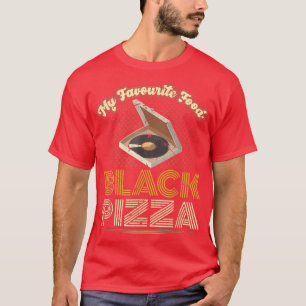Black Sound Pizza, Retro Vinyl Record Album Turnta T-Shirt