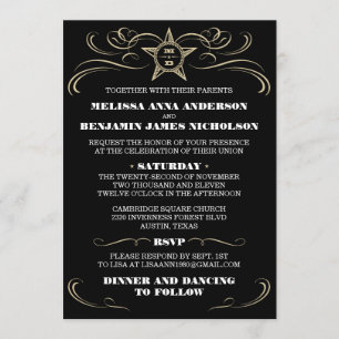 Black Southern Style Wedding Invitations