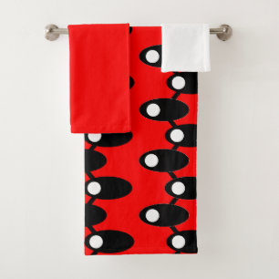 Black Spaceships  Bath Towel Set