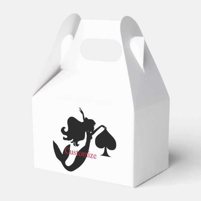 Black Spade Mermaid Silhouette Thunder_Cove  Favour Box (Front Side)