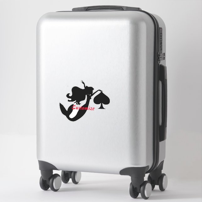 Black Spade Mermaid Silhouette Thunder_Cove  Stick (Suitcase)