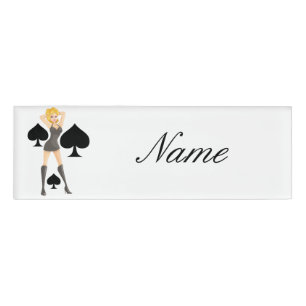 Black Spades Blonde Queen Thunder_Cove Name Tag
