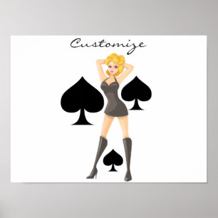 Black Spades Blonde Queen Thunder_Cove Poster