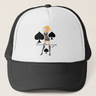 Black Spades Blonde Queen Thunder_Cove Trucker Hat