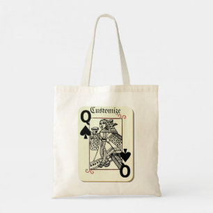 Black Spades Card Queen Thunder_Cove Tote Bag