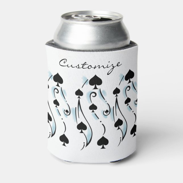 Black Spades Tattoo Style Thunder_Cove Can Cooler (Can Back)