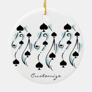 Black Spades Tattoo Style Thunder_Cove Ceramic Tree Decoration