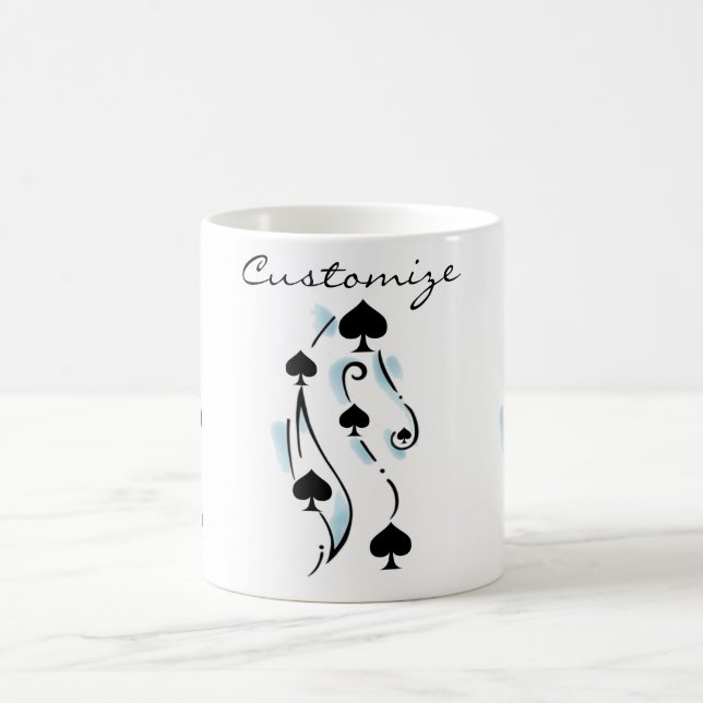Black Spades Tattoo Style Thunder_Cove Coffee Mug (Center)