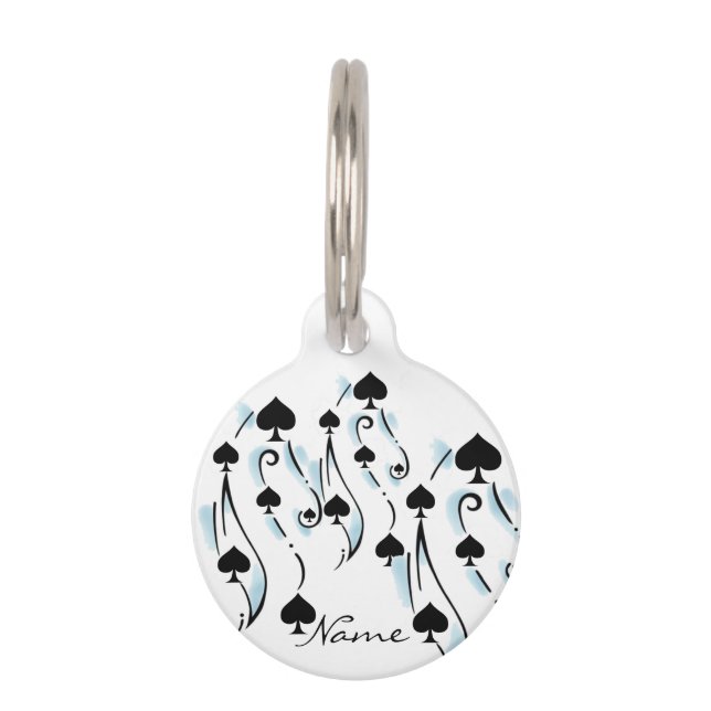 Black Spades Tattoo Style Thunder_Cove Pet Tag (Front)