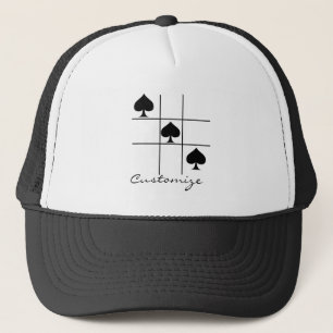 Black Spades Tic Tac Toe Thunder_Cove Trucker Hat