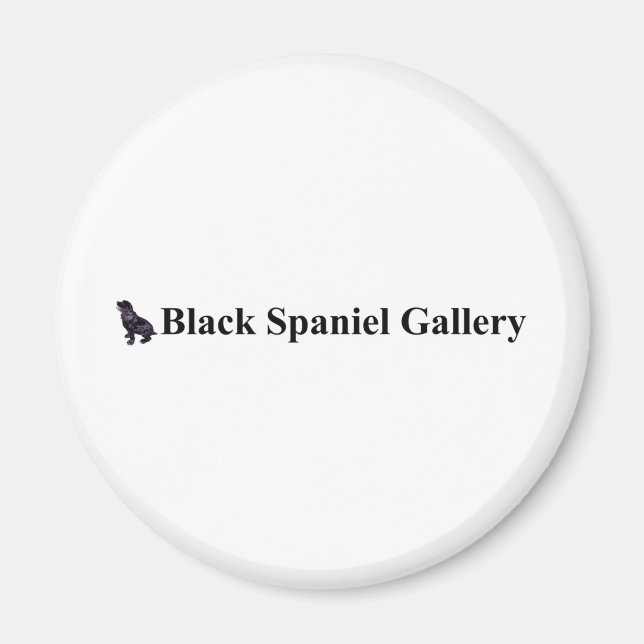 Black Spaniel Gallery Magnet (Front)