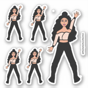 Black Spark  Dancer Stickers 