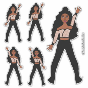 Black Spark Dancer Stickers #1