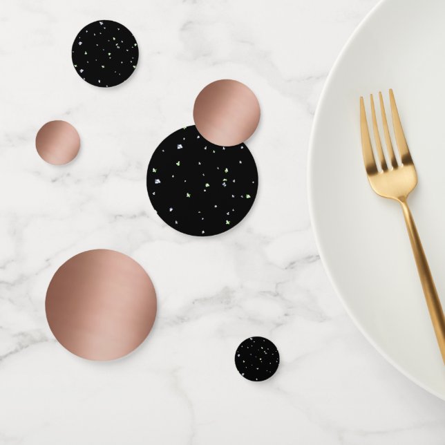 Black sparkle confetti (Group)