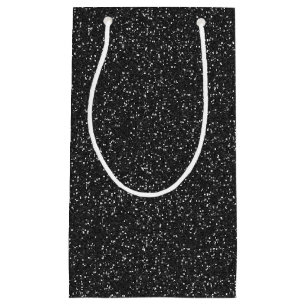 Black Sparkle Glitter Gift Bag