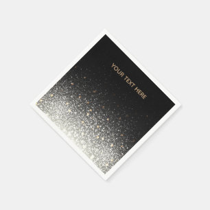 Black Sparkle Paper Napkins
