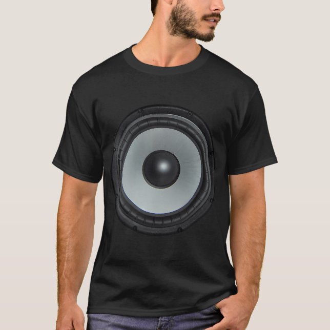 Black Speaker T-Shirt (Front)