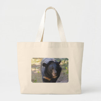 Black Spectacled Bear Large Tote Bag