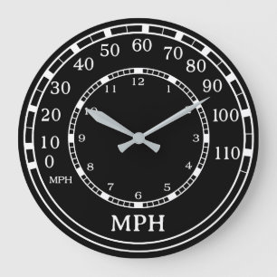 Black Speedometer Monogram Figarations Clock