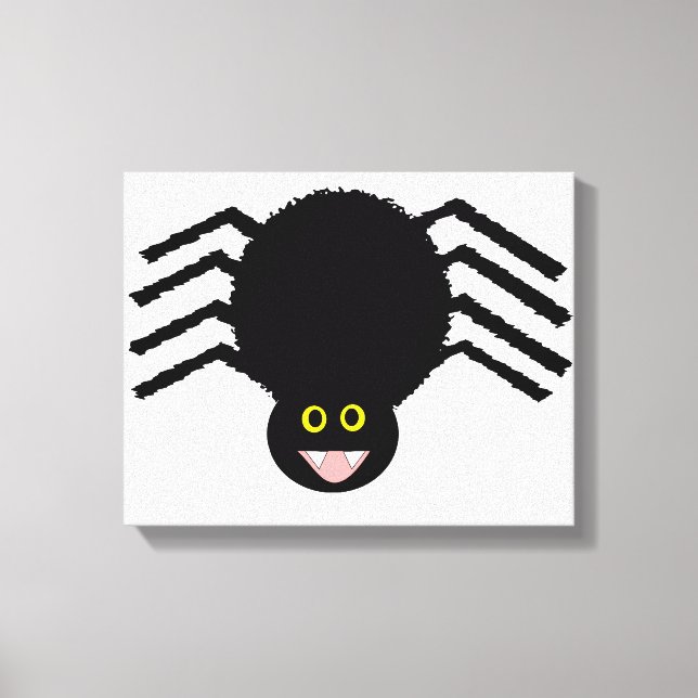 Black Spider Canvas Print (Front)