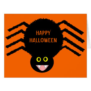Black Spider Halloween Card