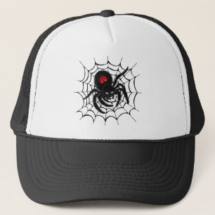 Black Spider in Web Trucker Hat