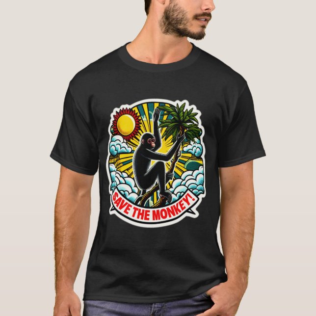 BLACK SPIDER MONKEY-SAVE ME T-Shirt (Front)