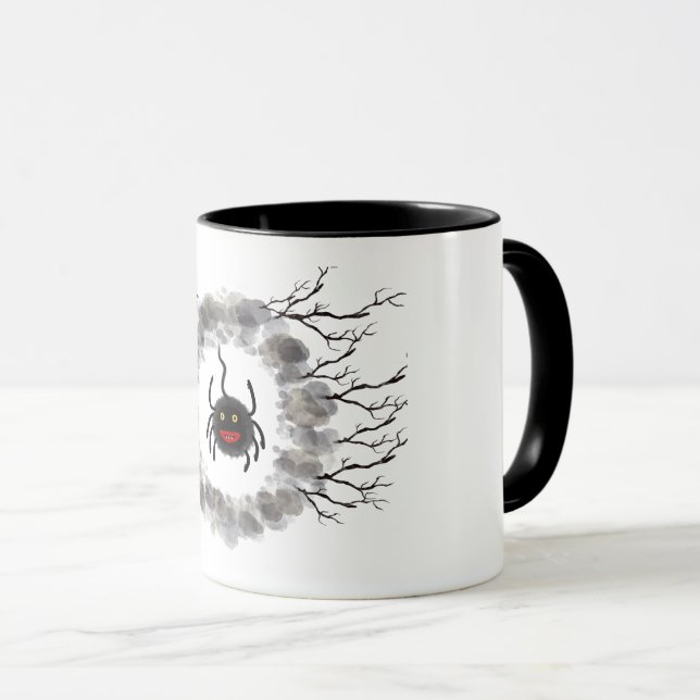 Black spider mug (Front Right)