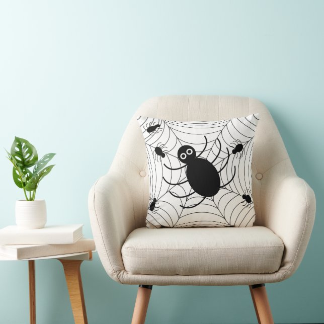 Black Spider Web Cushion (Chair)