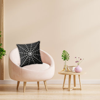 Black spider web Halloween party decor Cushion