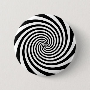 Black Spiral 6 Cm Round Badge