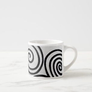 Black Spiral Cycle Expresso Mug