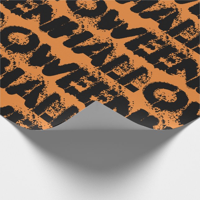 Black splatter Halloween distressed  Wrapping Paper (Corner)