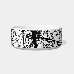 Black Splatter pet bowl