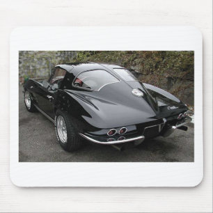 Black Split Window Classic Corvette Mouse Pad