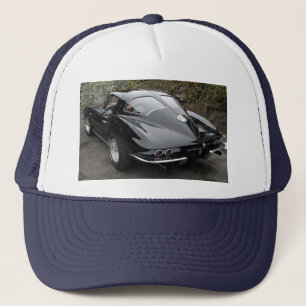 Black Split Window Classic Corvette Trucker Hat